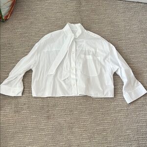 Elegant White Button-Down Women's Shirt